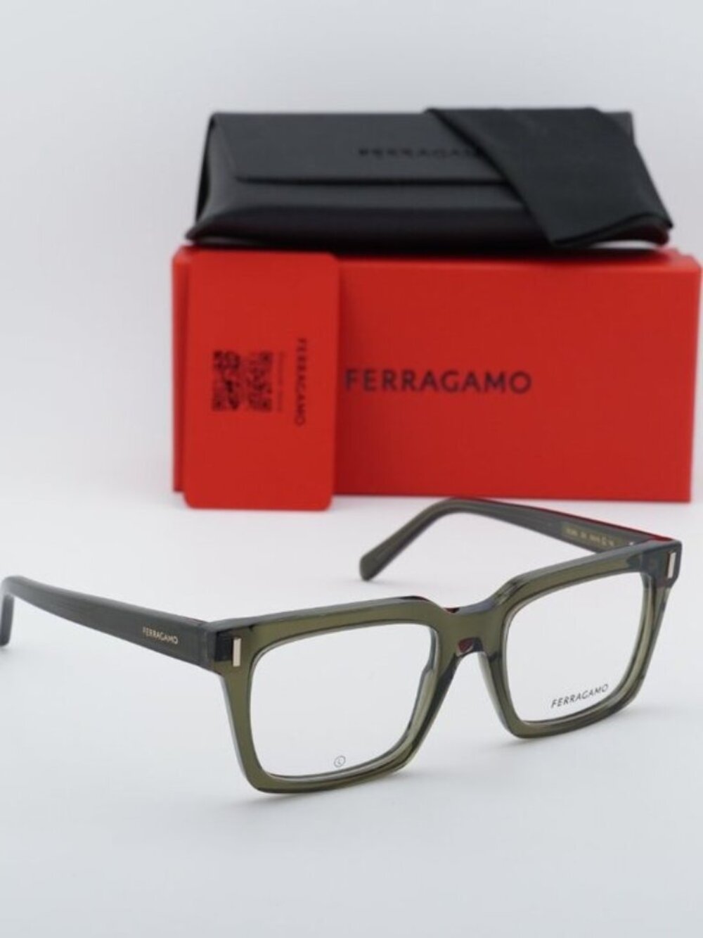 Salvatore Ferragamo SF2993 320 Unisex Square Eyeglasses 53mm – Khaki